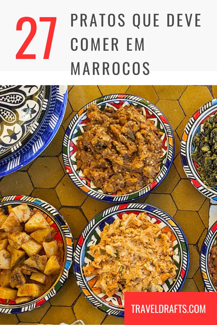 27 pratos que deve comer em Marrocos